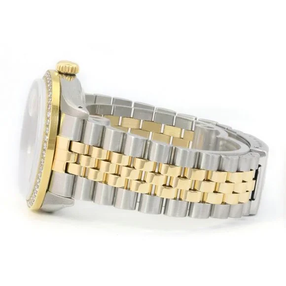 ROLEX DATEJUST CHAMPAGNE INDEX DIAL DIAMOND 18K GOLD & STEEL JUBILEE WATCH 16233 - Picture 3 of 7